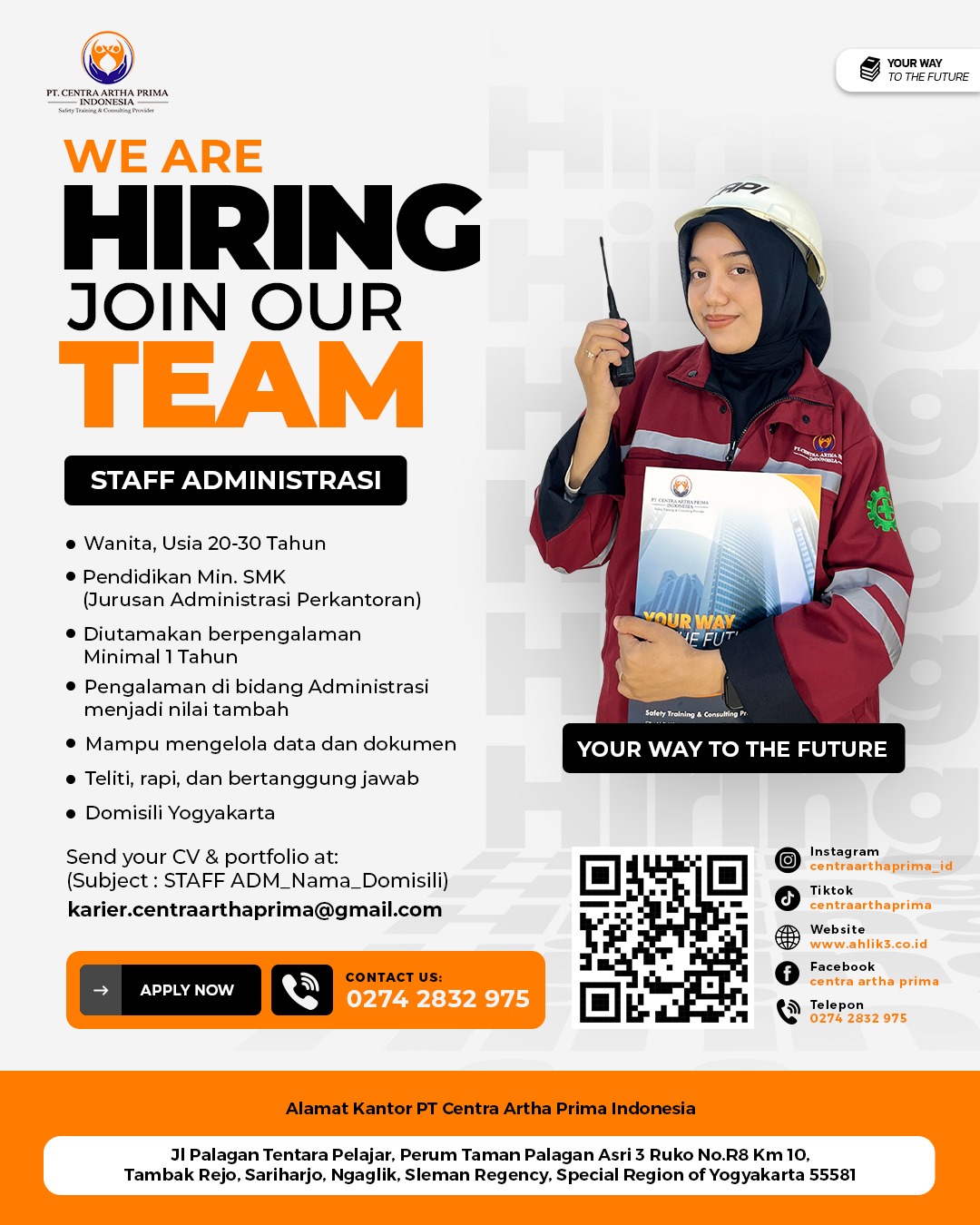 WE ARE HIRING: STAFF ADMINISTRASI
